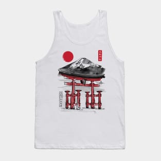 Torii of Itsukushima Shrine sumi-e Tank Top